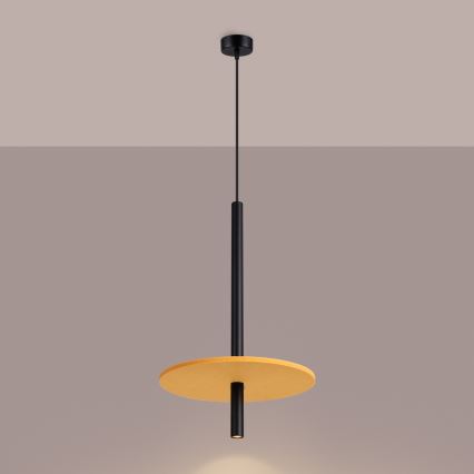 Rippvalgusti FELTRO kaabliga 1xG9/8W/230V must/kollane