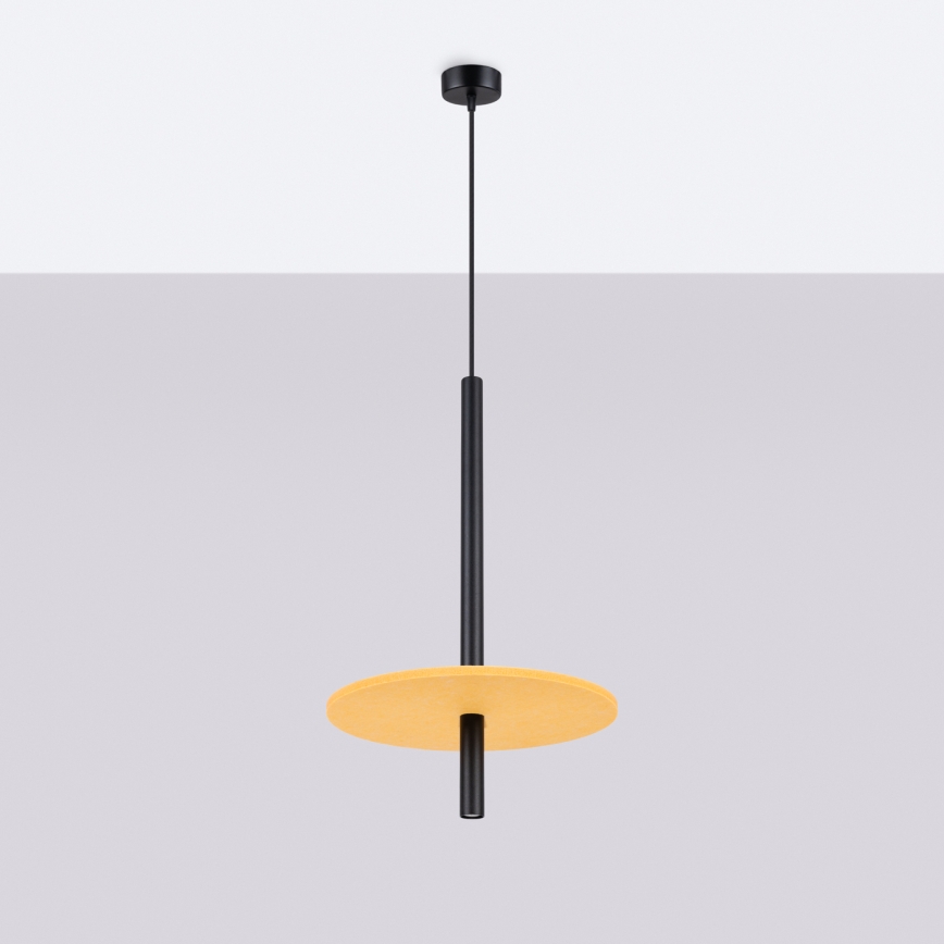 Rippvalgusti FELTRO kaabliga 1xG9/8W/230V must/kollane