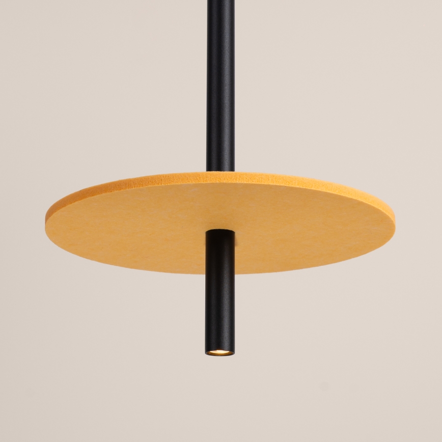 Rippvalgusti FELTRO kaabliga 1xG9/8W/230V must/kollane