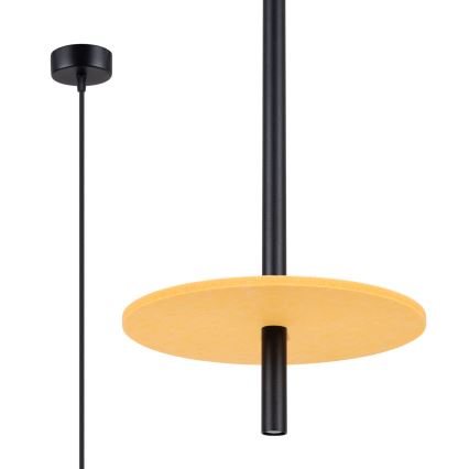 Rippvalgusti FELTRO kaabliga 1xG9/8W/230V must/kollane