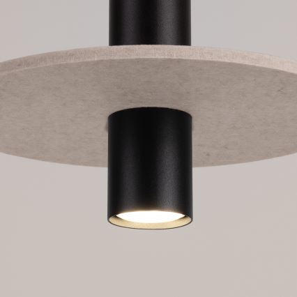 Kaabliga ripplamp PELTA 1xGU10/10W/230V must/kreemjas