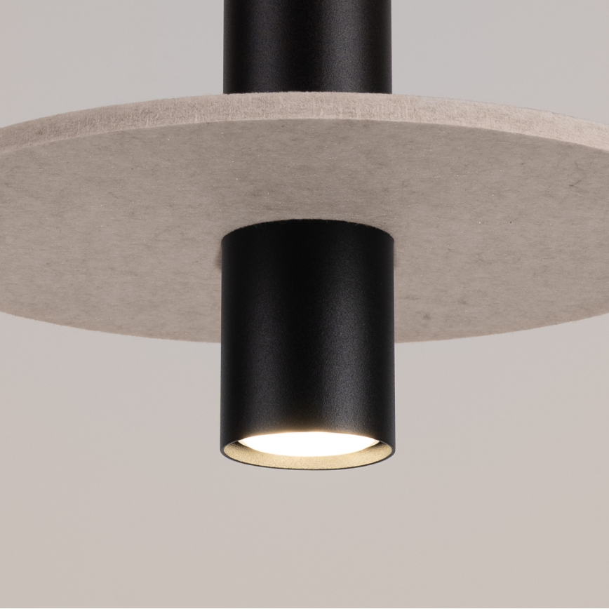 Kaabliga ripplamp PELTA 1xGU10/10W/230V must/kreemjas