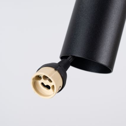 Kaabliga ripplamp PELTA 1xGU10/10W/230V must/kreemjas