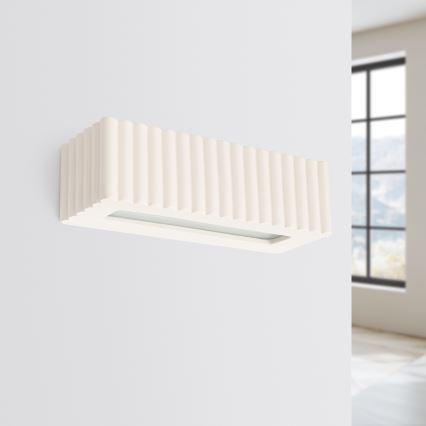Seinavalgusti RIGATA 1xE27/15W/230V keraamika/kreemvalge