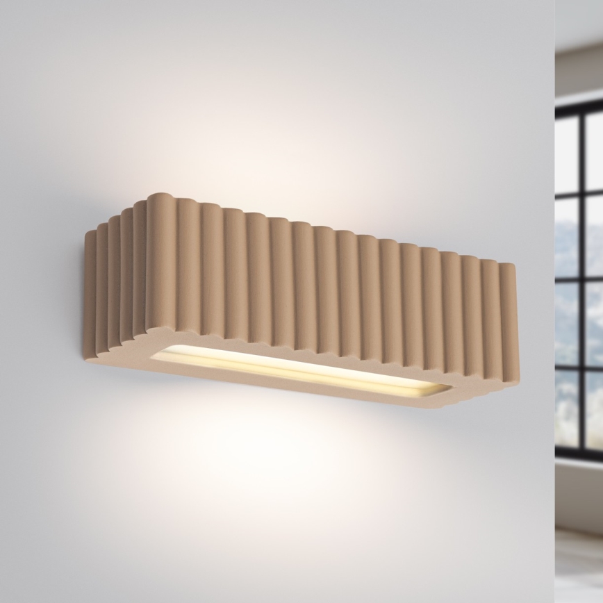 Seinavalgusti RIGATA 1xE27/15W/230V keraamika/taupe
