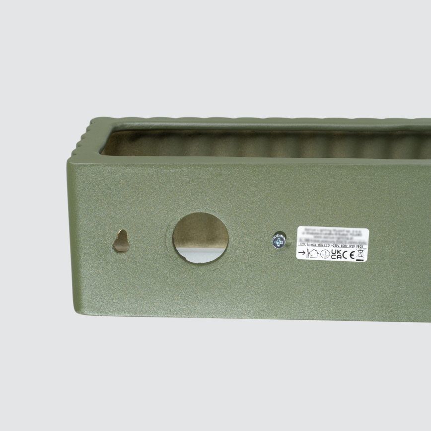 Seinavalgusti RIGATA 1xE27/15W/230V keraamika/roheline