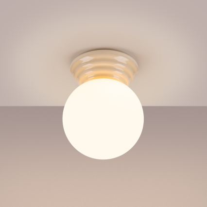Vannitoa laelamp ZORI 1xG9/8W/230V läbimõõt 12 cm IP44 beež