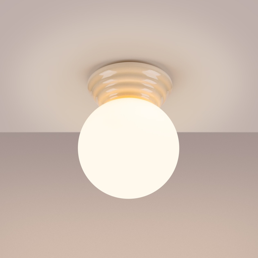 Vannitoa laelamp ZORI 1xG9/8W/230V läbimõõt 12 cm IP44 beež
