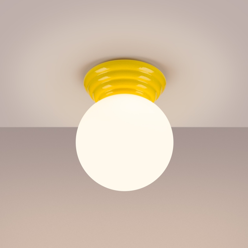 Vannitoa laelamp ZORI 1x G9/8W/230V, läbimõõt 12 cm, IP44, kollane