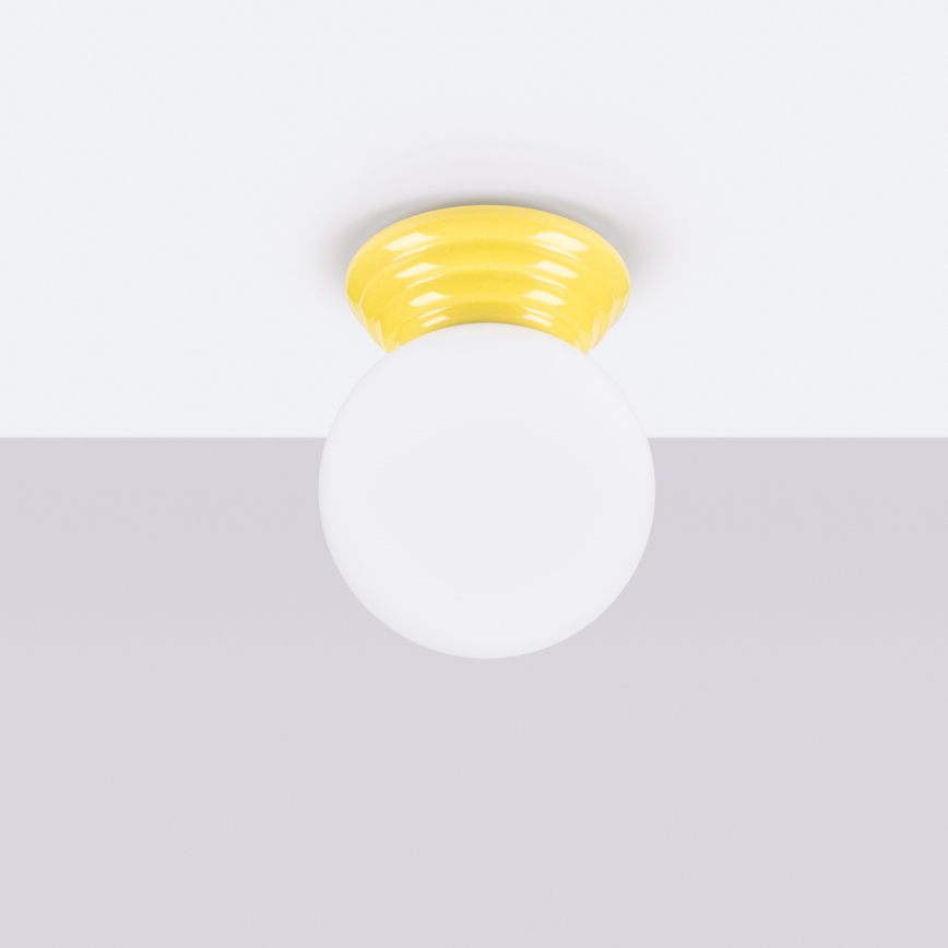 Vannitoa laelamp ZORI 1x G9/8W/230V, läbimõõt 12 cm, IP44, kollane