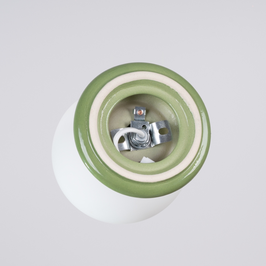 Vannitoa laevalgusti ZORI 1xG9/8W/230V Ø 12 cm IP44 roheline