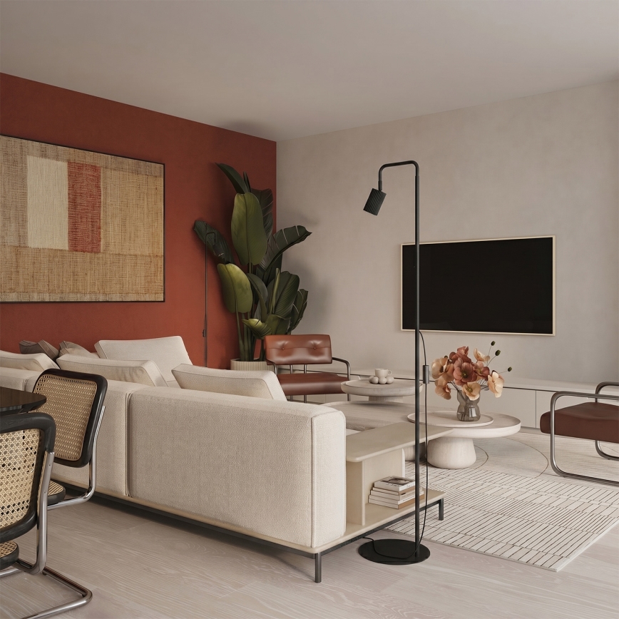 Põrandalamp KARBON 1xGU10/10W/230V must