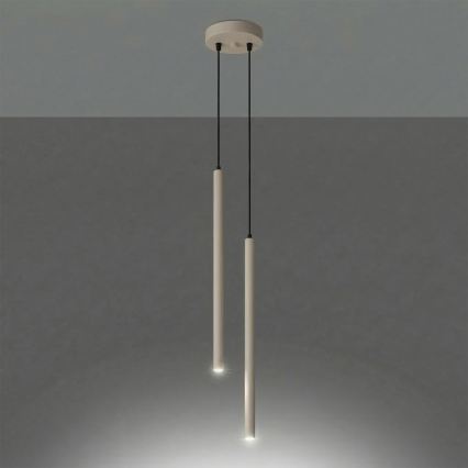 Kaabliga ripplamp PASTELO 2xG9/8W/230V taupe