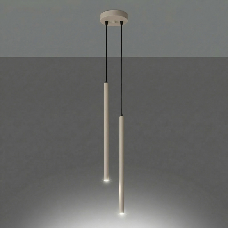 Kaabliga ripplamp PASTELO 2xG9/8W/230V taupe