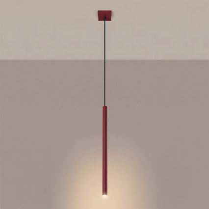 Ripplühter kaablil PASTELO 1xG9/8W/230V punane