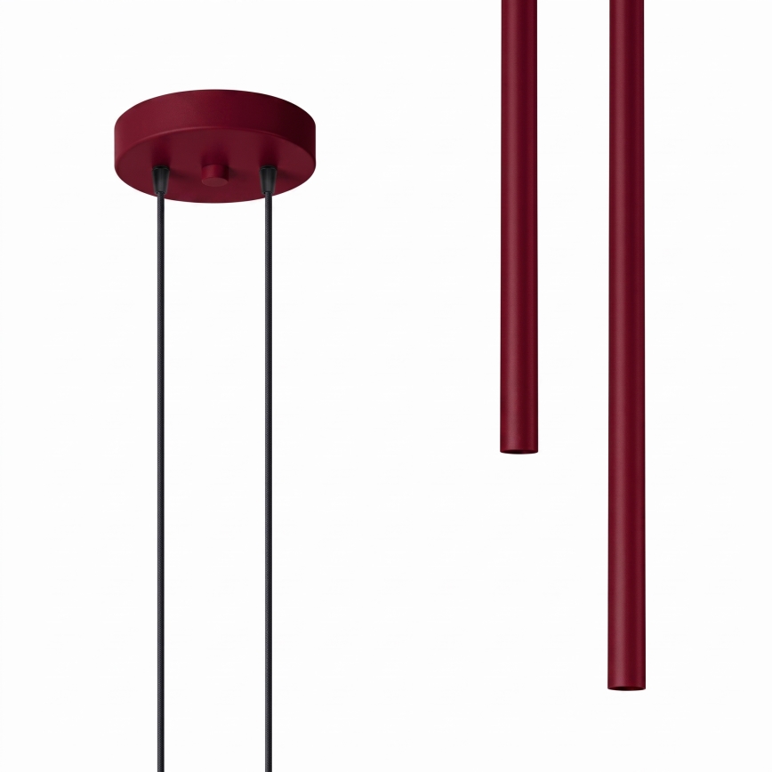 Kaabliga rippvalgusti PASTELO 2xG9/8W/230V punane