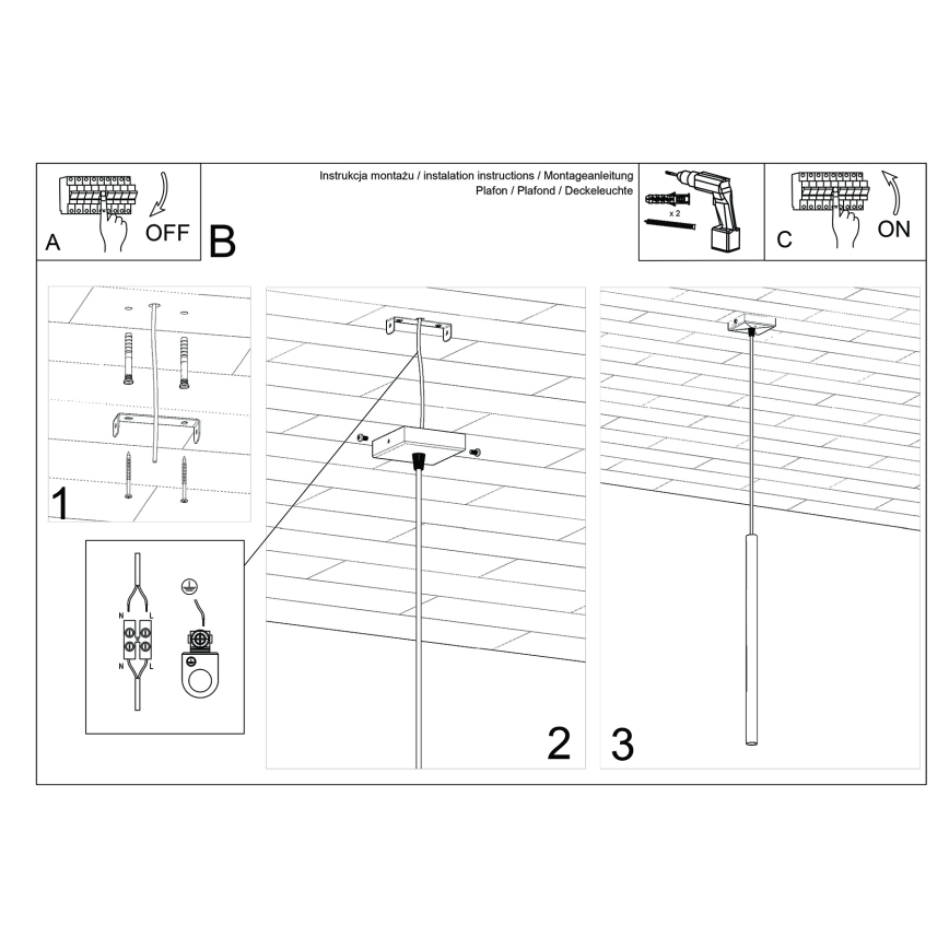 Ripplamp kaablil PASTELO 1xG9/8W/230V roheline