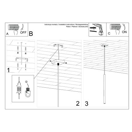 Rippvalgusti juhtmega PASTELO 1xG9/8W/230V kollane