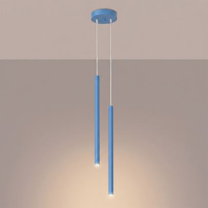 Rippvalgusti kaabliga PASTELO 2xG9/8W/230V sinine