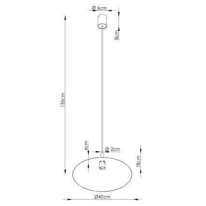 Ripplamp kaablil NOX 1xE27/15W/230V kreemjas
