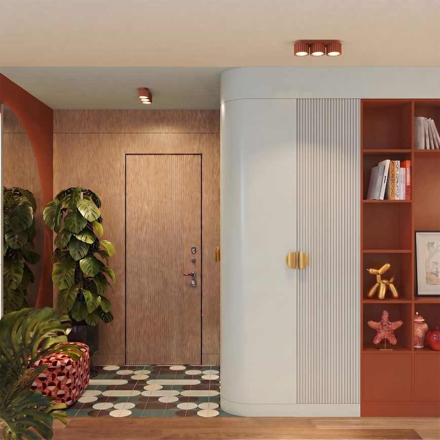 Punktvalgusti AURA 3xGX53/10W/230V oranž