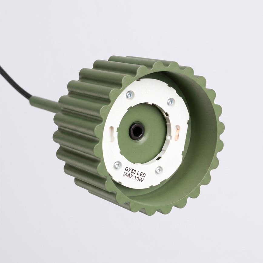 Rippvalgusti AURA, kaabliga, 1xGX53/10W/230V, roheline