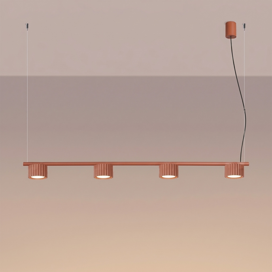 AURA rippvalgusti kaabliga 4xGX53/10W/230V, punane