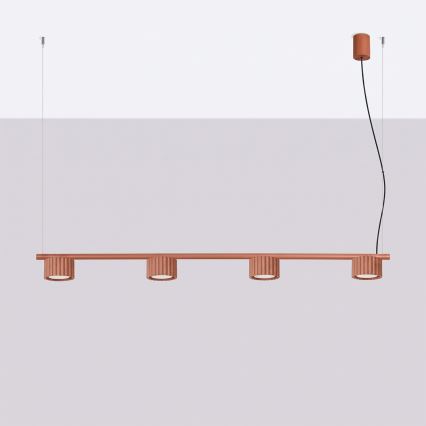 AURA rippvalgusti kaabliga 4xGX53/10W/230V, punane
