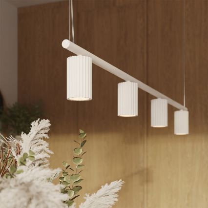 Laelamp kaabliga KARBON 4xGU10/10W/230V valge