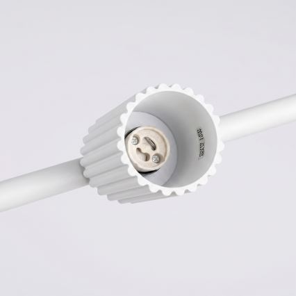 Laelamp kaabliga KARBON 4xGU10/10W/230V valge