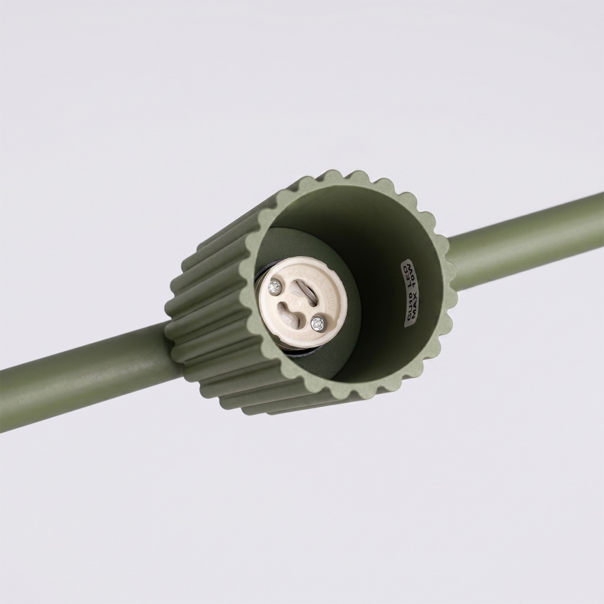 KARBON kaabliga lühter 4xGU10/10W/230V, roheline