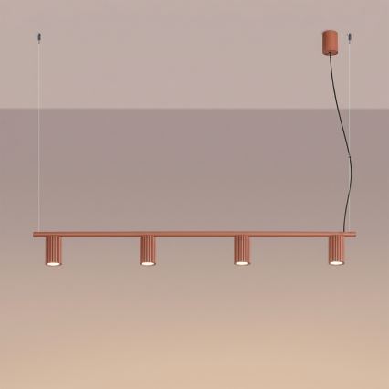 Rippvalgusti kaabliga KARBON 4xGU10/10W/230V oranž