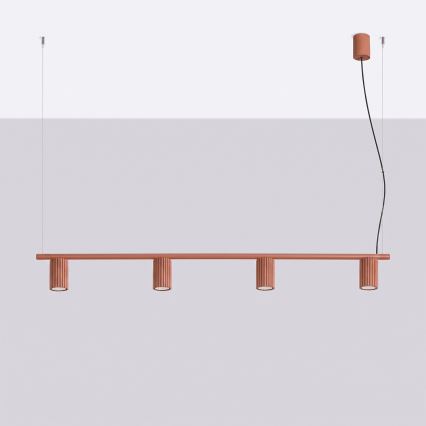 Rippvalgusti kaabliga KARBON 4xGU10/10W/230V oranž