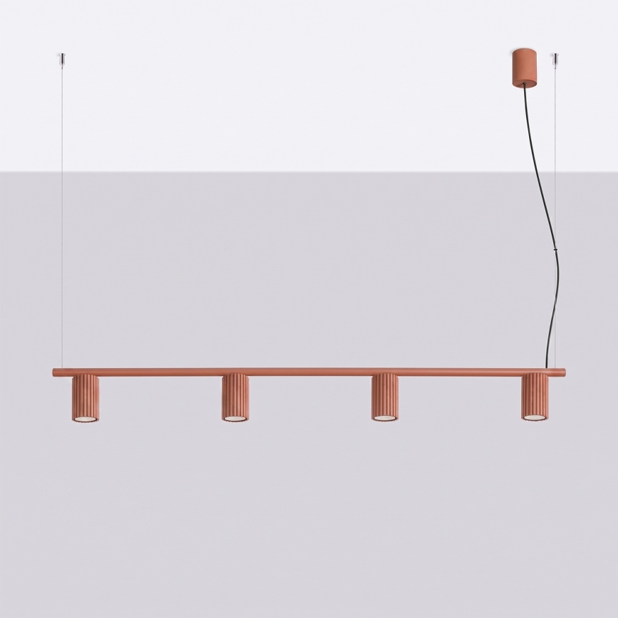 Rippvalgusti kaabliga KARBON 4xGU10/10W/230V oranž