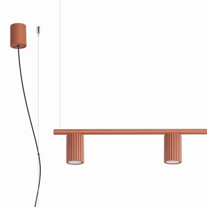 Rippvalgusti kaabliga KARBON 4xGU10/10W/230V oranž