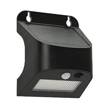 SOLTO LED-päikesepaneeliga seinavalgusti anduriga LED/3W/3,7V 4000K IP54 1200 mAh must