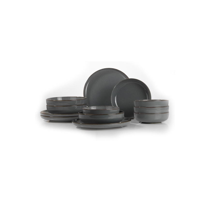 Söögikomplekt 12 tk hall/portselan