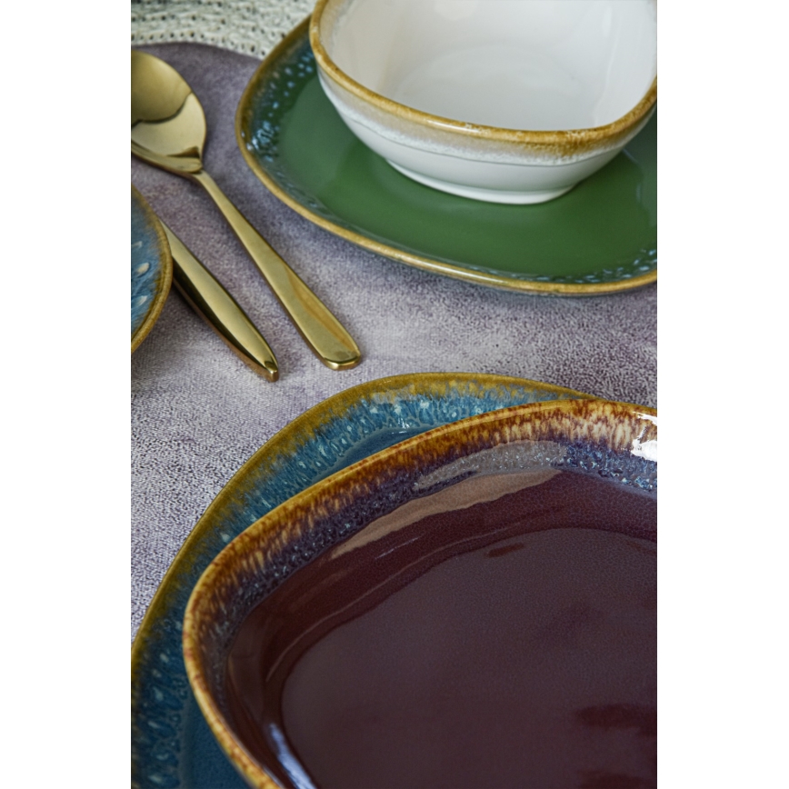 Söögikomplekt 24 tk erksavärviline/kivikeraamika