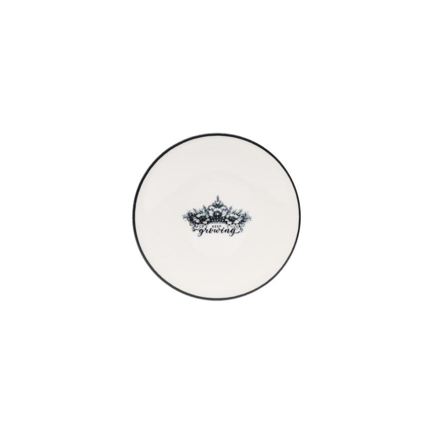 Söögikomplekt 4 tk must/valge/portselan