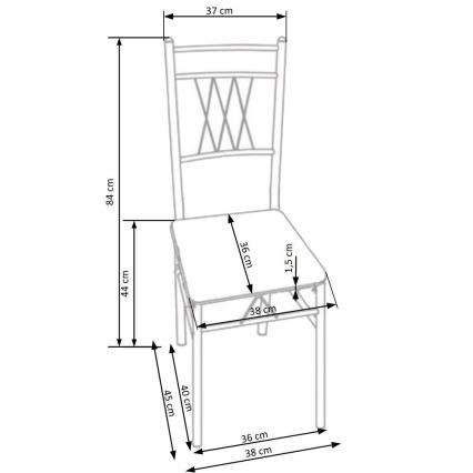 Söögikomplekt FAUST, metall/sonoma-tamm