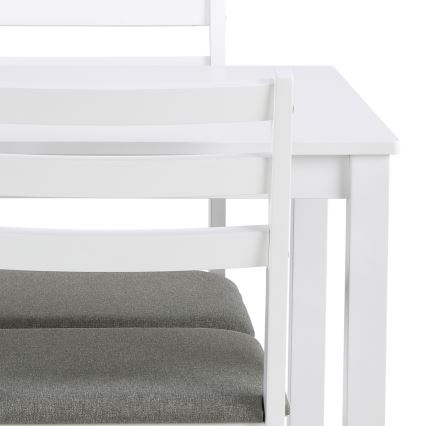 Söögilaua ja -toolide komplekt, 4 tooli EMILY valge