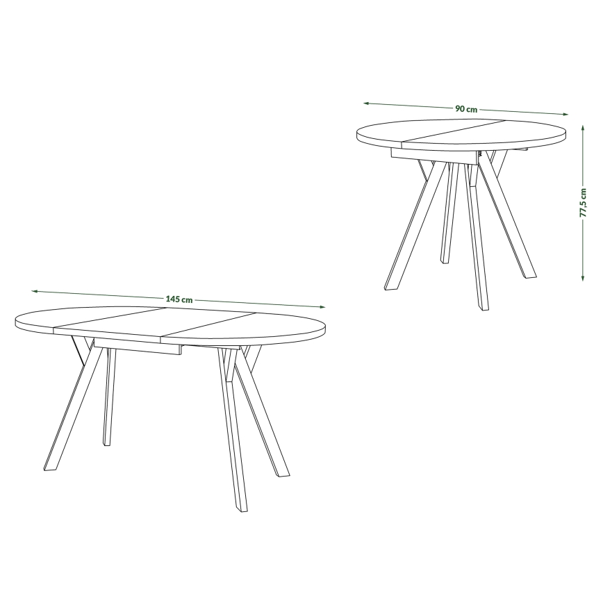 Söögilaud ARTUR beež/must