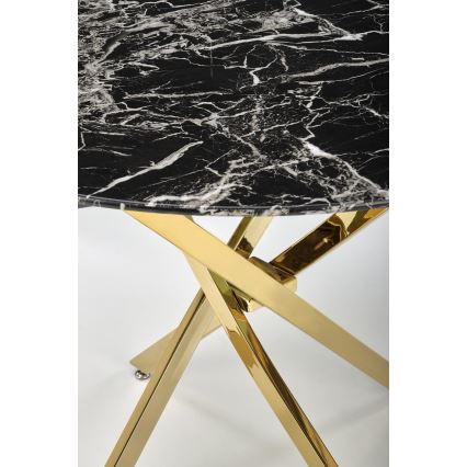 Söögilaud ESTEN 100 cm must/kuldne