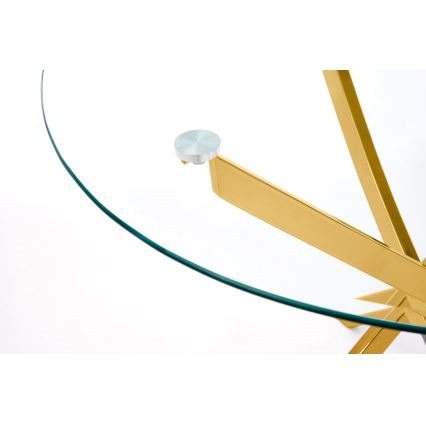 Söögilaud ESTEN läbipaistev/kuldne