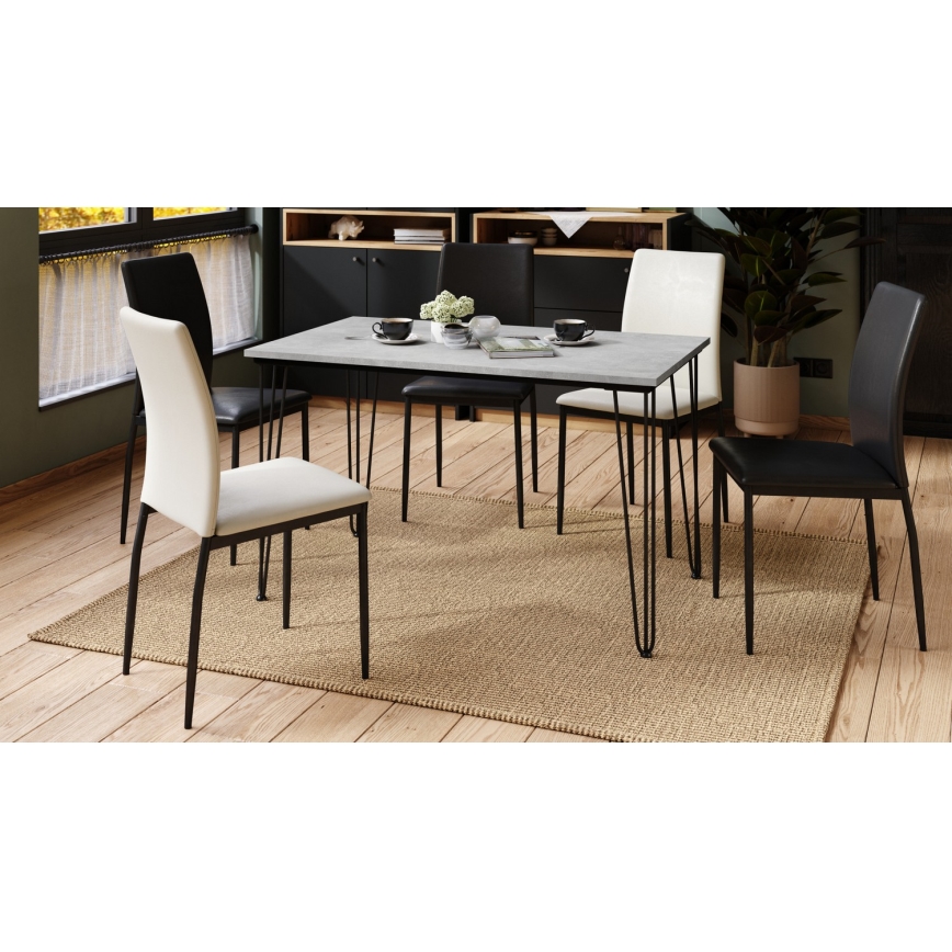 Söögilaud HALIJA, hall betoonviimistlusega