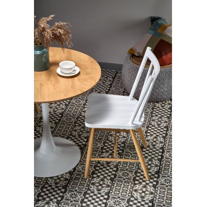Söögilaud LUGI läbimõõt 80 cm pruun/valge