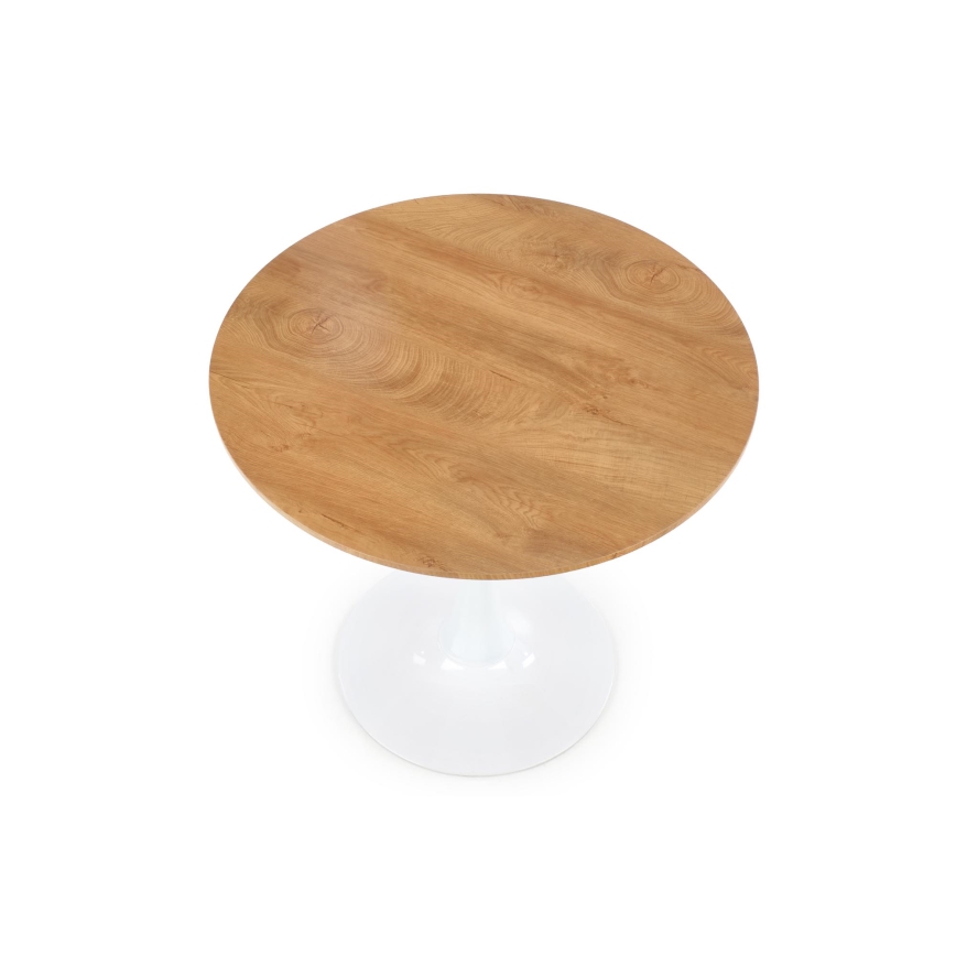 Söögilaud LUGI läbimõõt 80 cm pruun/valge