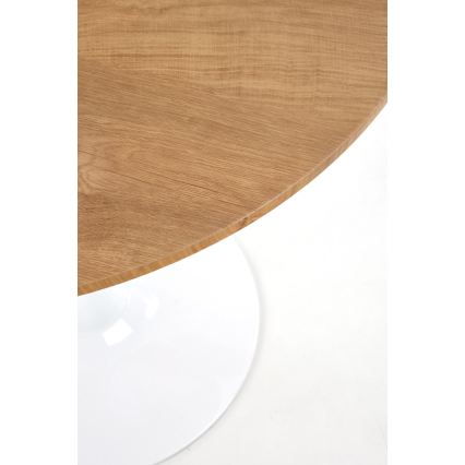Söögilaud LUGI läbimõõt 80 cm pruun/valge