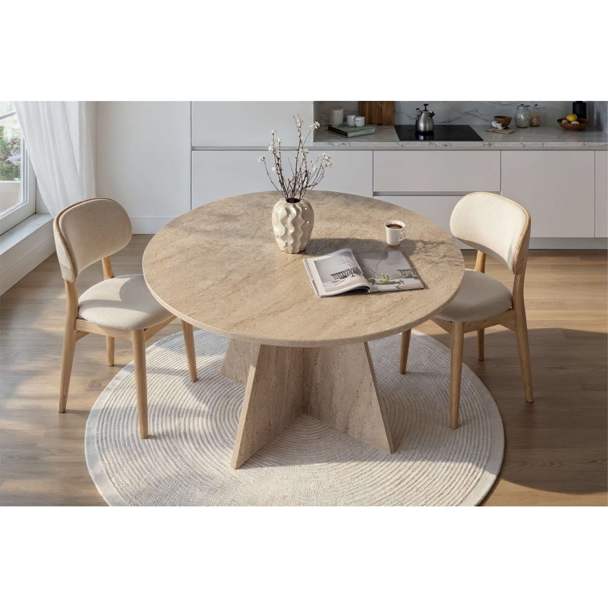 Söögilaud MATIN, läbimõõt 120 cm, beež
