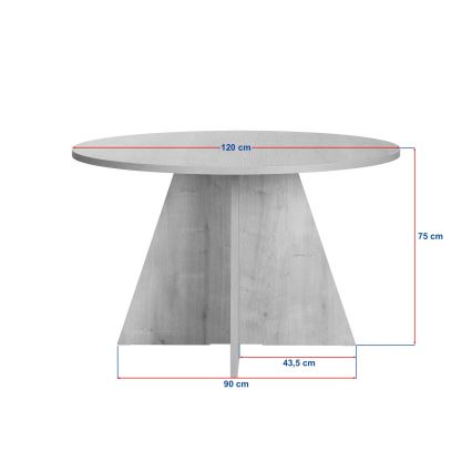 Söögilaud MATIN, läbimõõt 120 cm, beež